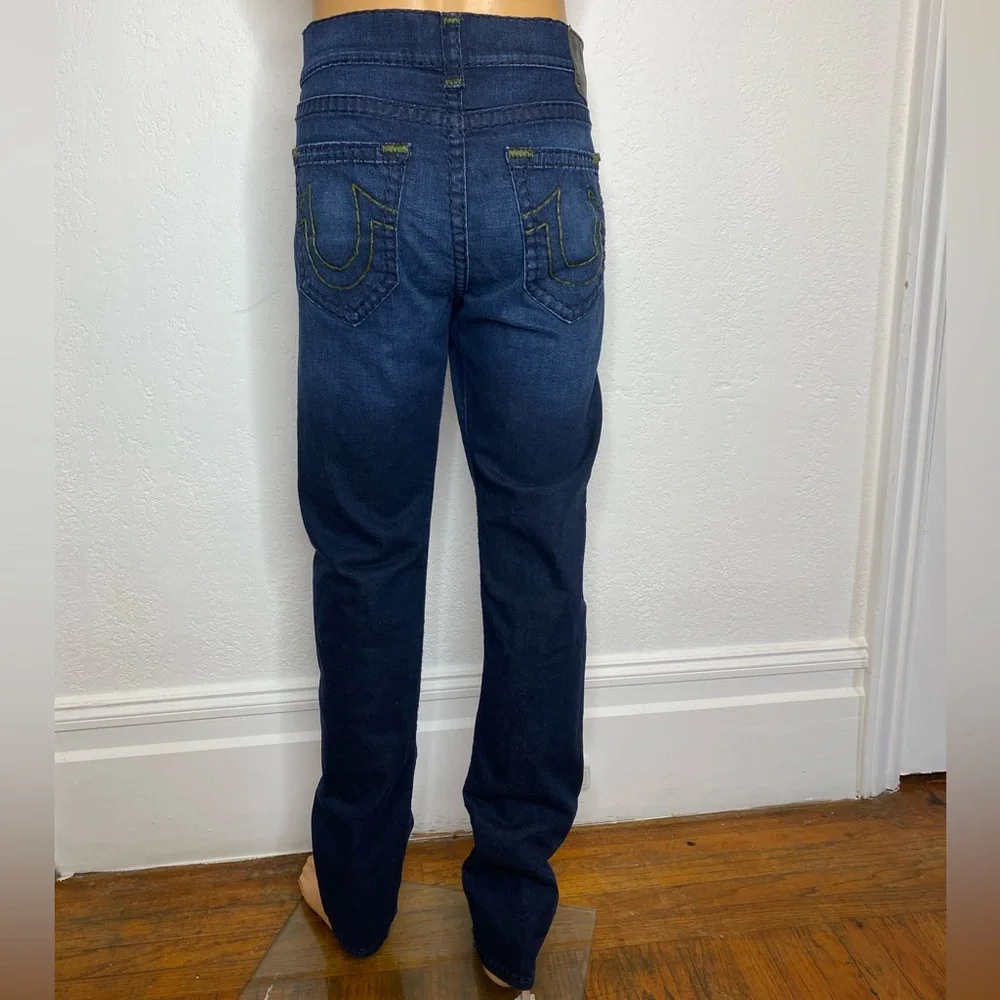 True Religion Men's Rocco Relaxed Skinny Super T Jeans Size 38X33 Blue
